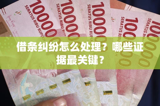 济南借条纠纷怎么处理？哪些证据最关键？