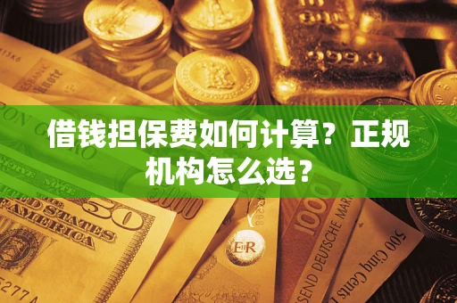 济南借钱担保费如何计算？正规机构怎么选？